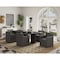 Manhattan Comfort Anna Square Faux Leather Dining Armchair in Pewter DC058AR-PE - alternate 4